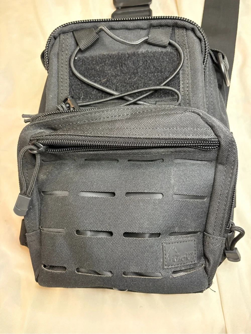 Wolf Tactical Edc Sling Bag - Concealed Carry Sling Pack Laser-Cut Molle